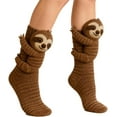 thumbnail image 1 of Animal Socks, Sloth Socks 3D Knit Animal Sock for Women, Double-Layer Cotton Funny Christmas Hugging Socks (Sloth), 1 of 6
