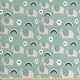 thumbnail image 1 of Animal Sofa Upholstery Fabric by the Yard, Cartoon Mammal Animals with Balloons Wrapped Around Their Trunks, Decorative Fabric for DIY and Home Accents, Multicolor by Ambesonne, 1 of 4