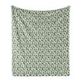 thumbnail image 1 of Animal Soft Flannel Fleece Throw Blanket, Little Bugs Beetles Ants Dark Silhouettes on Pale Abstract Backdrop, Cozy Plush for Indoor and Outdoor Use, 60" x 80", Sage Green Army Green, by Ambesonne, 1 of 6