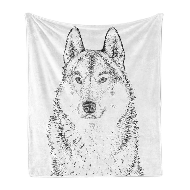 Black wolf outdoor blanket new arrivals