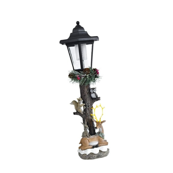Animal Solar Light Statue Waterproof Resin Deer and Rabbit for Garden Patio Yard Decoration Gifts for Animal Lovers