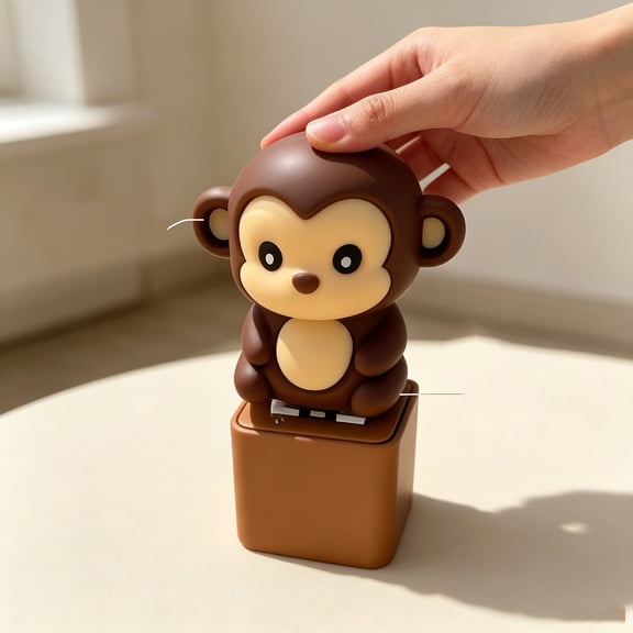 Animal Sound Fidget Clickers, Push Button Noise Maker With LED Light, Cartoon Monkey Donkey Cow Sheep Pigeon Shape, Portable Keychain Desk Ornament, Kids Adults Stress Relief Sensory Party Favor