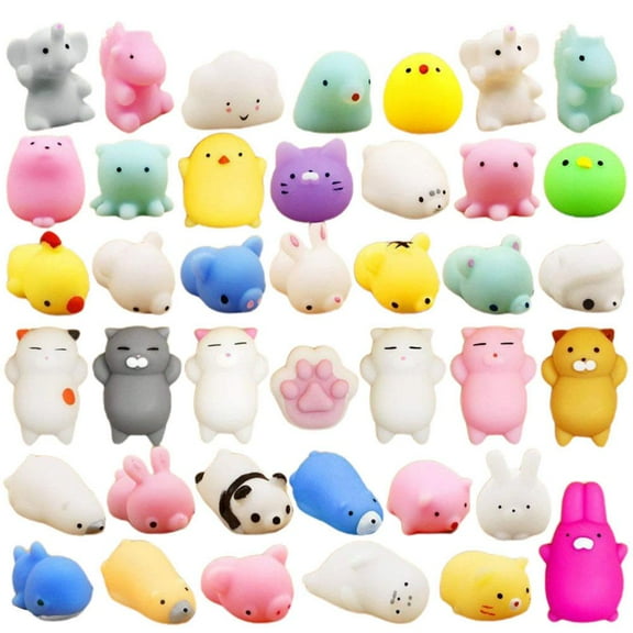 Animal Squeeze Toys, Soft TPR Material for Fun and Safety - Compact 3.5-5cm Design - 30-Pack of Random Colors