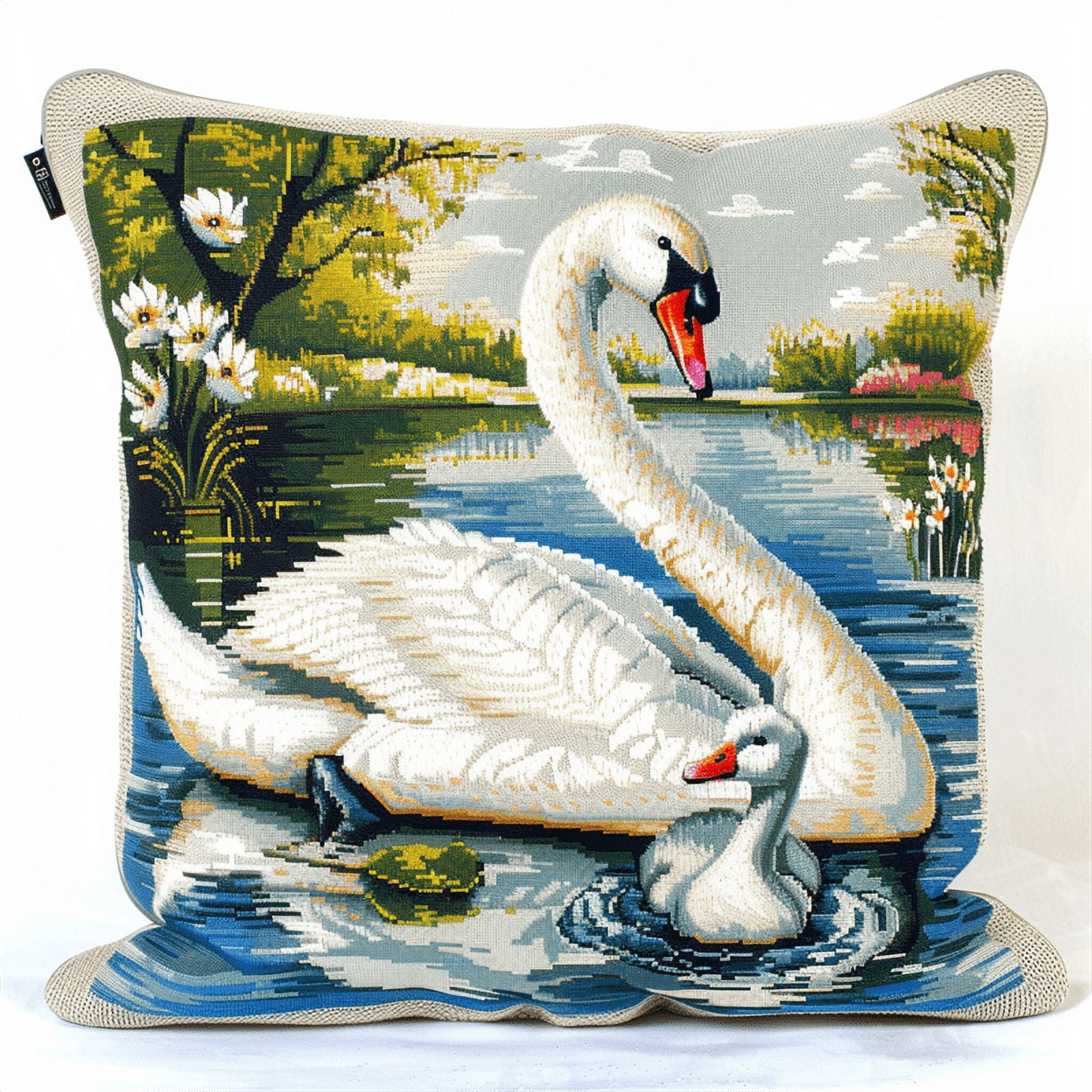 Animal Stamped Cross Stitch Pillow Case Kits For Adults 11 Count Cross Stitch Pillow Case Kits For Adults 45X45cm Handmade Embroidery Kit Needlepoint Home Decor for Sofa