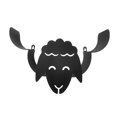 thumbnail image 1 of Animal Standing Iron Bathroom Tissue Toilet Paper Holder , Sheep, 36x12.5x21.5cm, 1 of 7