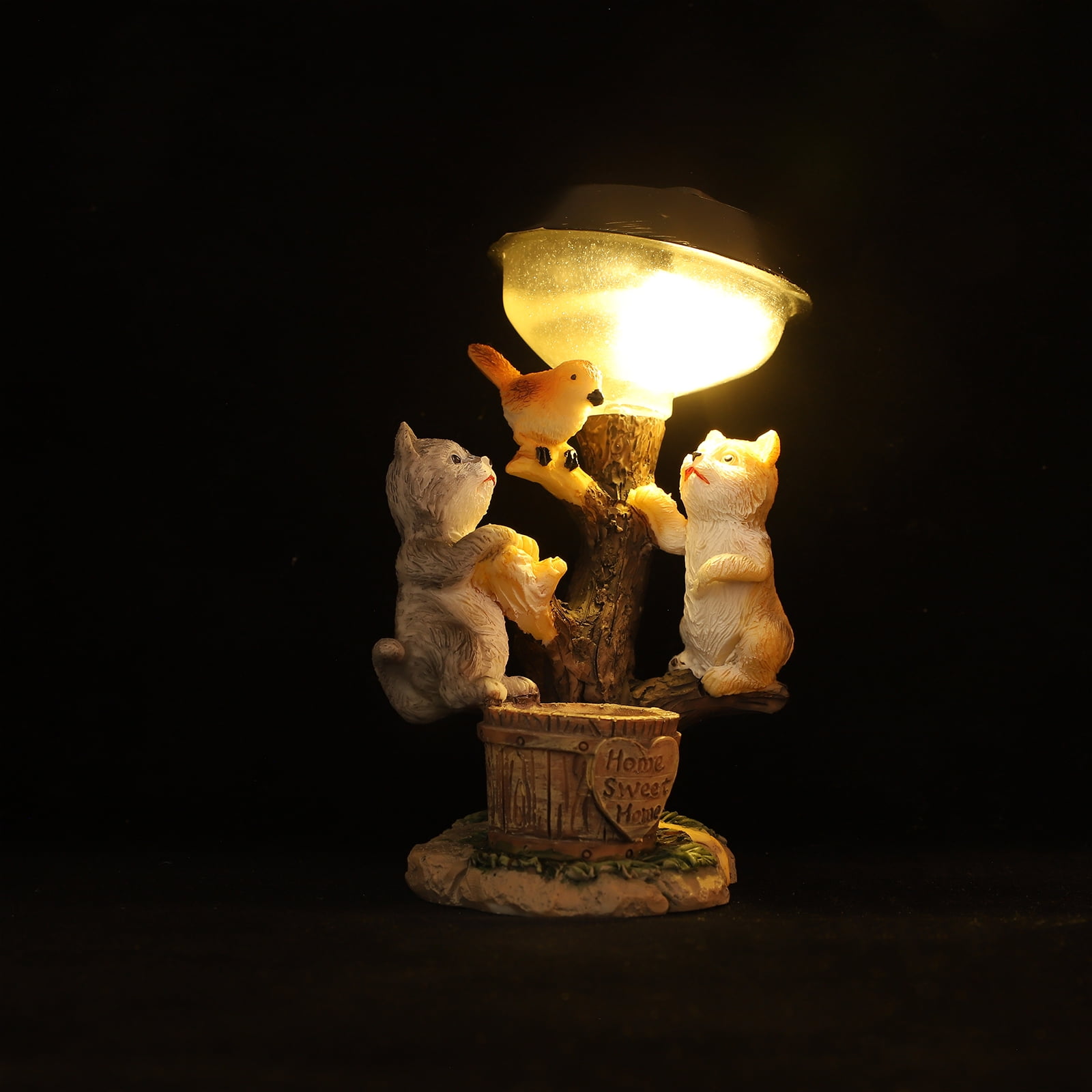 Animal Statue Ornaments Outdoor Solar Lights Figurines for Outdoors