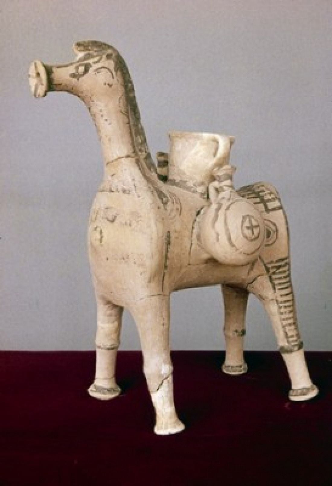 Animal Statue (Vase) Greek Art Canvas Art - (18 x 24)