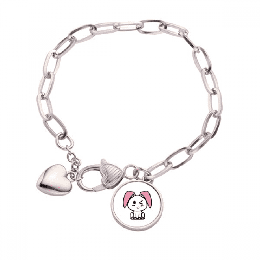 Animal Stickers Lovely Art Deco  Fashion Heart Chain Bracelet Jewelry Charm Fashion