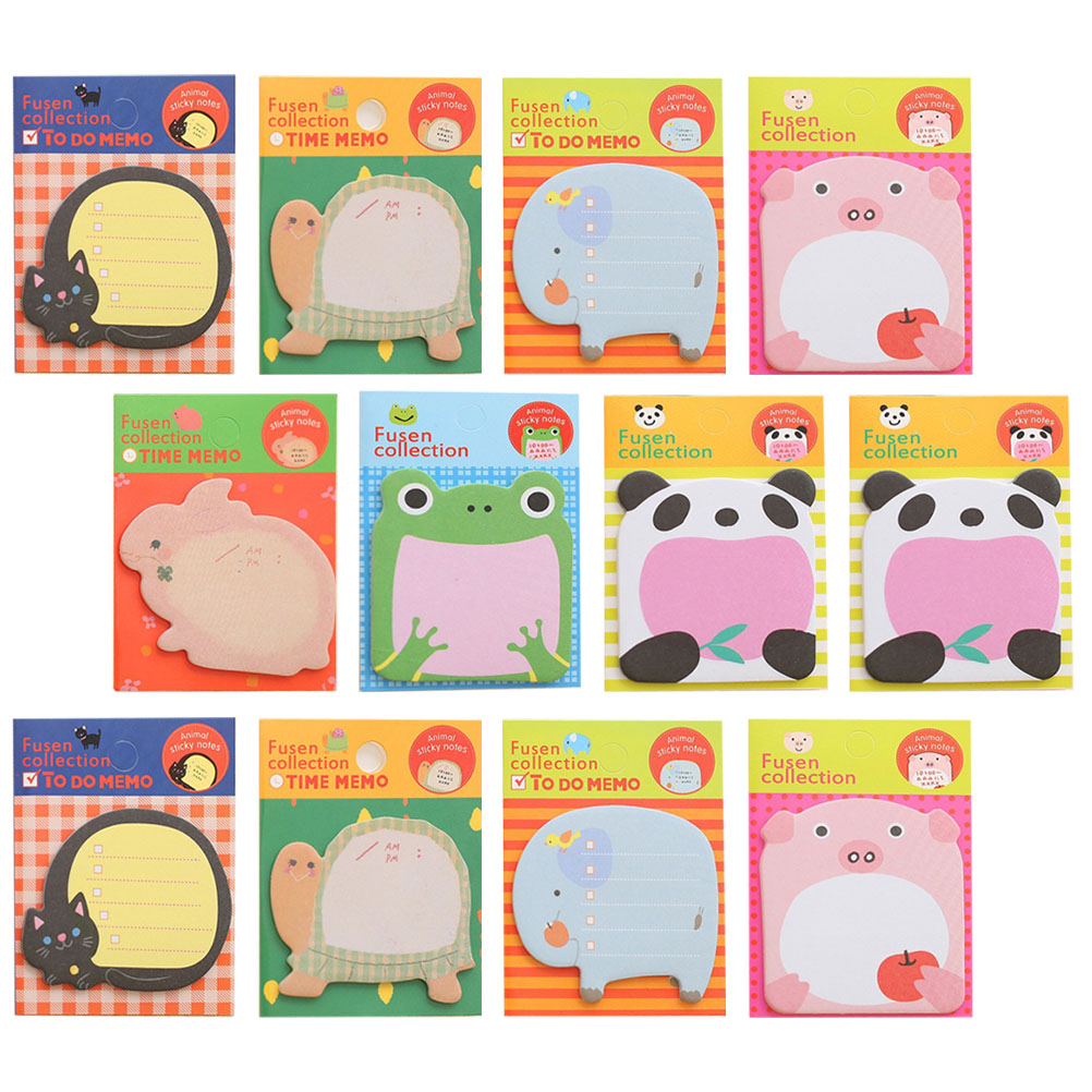 Animal Sticky Notes Selfadhesive Memo Pads Paper Stickers Reading Tabs