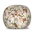 thumbnail image 1 of Animal Storage Toy Bag Chair, Cartoon Drawing Style Animals Pigeons Sheep Pig Farmland Inhabitants, Stuffed Animal Organizer Washable Bag, Large Size, Multicolor, by Ambesonne, 1 of 3