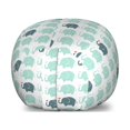 thumbnail image 1 of Animal Storage Toy Bag Chair, Cartoon Pattern Water Drops Doodle Cheerful Fun Jolly Animal Fun Print, Stuffed Animal Organizer Washable Bag, Large Size, Teal, by Ambesonne, 1 of 3
