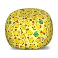 thumbnail image 1 of Animal Storage Toy Bag Chair, Chickens in Various Stances Hatching Reading Eating Crying Sleeping Poultry, Stuffed Animal Organizer Washable Bag, Small Size, Multicolor, by Ambesonne, 1 of 3