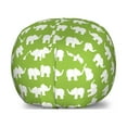 thumbnail image 1 of Animal Storage Toy Bag Chair, Giant Safari Jungle Animals Tropical Creatures Ethnic Fashion Motif, Stuffed Animal Organizer Washable Bag, Large Size, Lime Green and White, by Ambesonne, 1 of 3