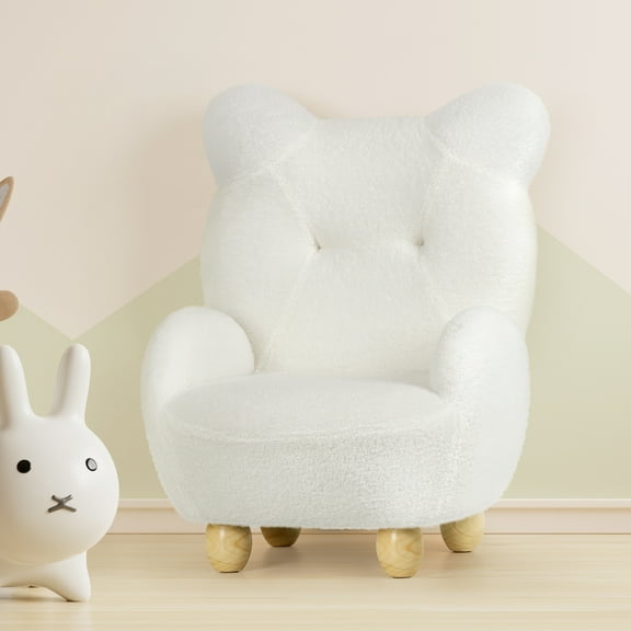 Animal Storage Upholstered Stool Bench Fluffy Sheep for Living Room Dorm Floor Mat Footrest Upholstered Seat Chair