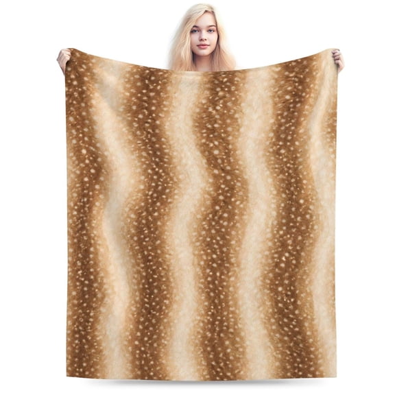 Animal Striped Print, Non Shedding Double Sided Sherpa Blankets Super Soft Fluffy Thick Warm Throws Home Decor for Couch Bed Sofa Women 50x40
