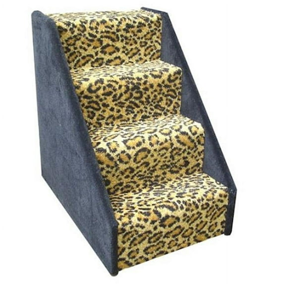 Animal Stuff DSTAIRS4GR Bear Stairs 4 Step Dog Steps - Grey