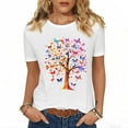thumbnail image 1 of Animal T Shirts for Women Funny Cute Short Cotton Sleeve Crew Neck T-Shirt Animal Print Graphic Tees Tops, 1 of 5