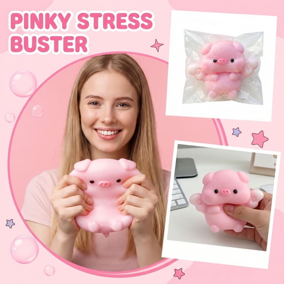 Animal Taba Squishy Toys, Soft Squeeze Fidgets,Chick, Pig, Hamster,Penguin Fufu Squishy Toys,Cute Taba Squishy Toys for Kids Easter Party Favors & Gifts