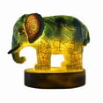 thumbnail image 1 of Animal Table Lamp Dyed Resin Elephant Lamp Desktop Night Light Table Night Light,3D Stai ma2588, 1 of 10
