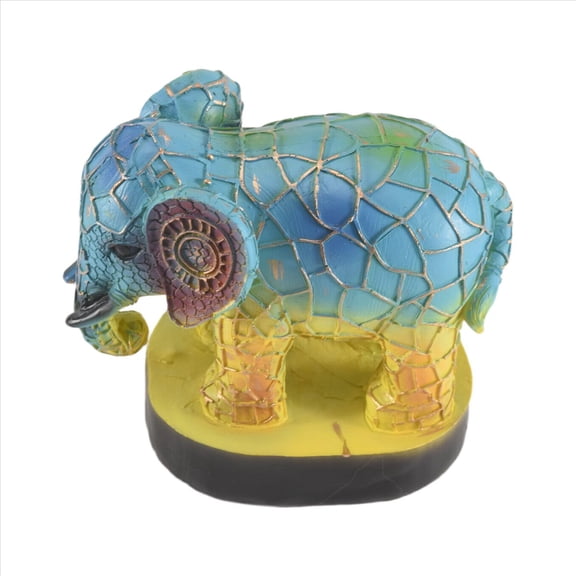 Animal Table Lamp Dyed Resin Elephant Desktop Night Light Light,3D Stained