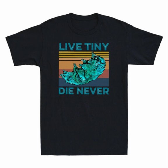 Animal Tardigrade Live Tiny Die Never Funny Science Vintage Unisex T-Shirt