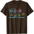 thumbnail image 1 of Animal Tees & Gift Idea Sea Turtle Unisex T-Shirt for Men Women Kids Toddler,Dark Chocolate Color,Size 2T, 1 of 5