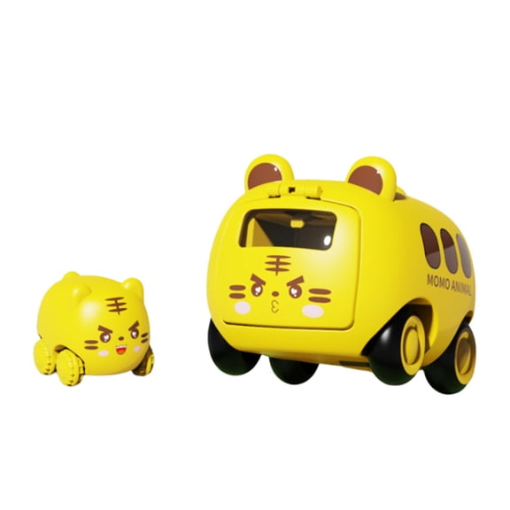 Animal Theme​​ Cartoon Animal Ejector Car Parent-Child Interactive Inertia Glide Dual Pack Activity Toy​ No Battery Toy​​