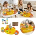thumbnail image 1 of Animal Theme Play Sink Kitchen Playset With Running Water Rotating Faucet Play Food & Utensils(Yellow-40Cm), 1 of 3