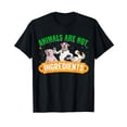 thumbnail image 1 of Animal-Themed Graphic T-Shirt with "ANIMALS ARE NOT INGREDIENTS" Message for Ethical Awareness, 1 of 5