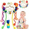 thumbnail image 1 of Animal Themed Sensory Pull String Toy, Fine Motor Skill Development, Safe ABS, Washable Fun, Interactive Early Learning, Visual Tactile Exploration, Portable Kids Activity, 1 of 6