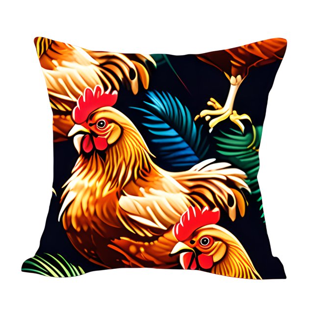 Animal Themed Throw Pillow Cover with Bird Design Throw Pillow Covers