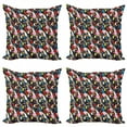 thumbnail image 1 of Ambesonne Animal Throw Pillow Cover 4 Pack, Colorful Exotic Birds, 16", Multicolor, 1 of 2