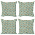 thumbnail image 1 of Ambesonne Animal Throw Pillow Cover 4 Pack, Snails and Mollusks, 20", Multicolor, 1 of 2