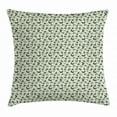 thumbnail image 1 of Animal Throw Pillow Cushion Cover, Little Bugs Beetles Ants Dark Silhouettes on Pale Abstract Backdrop, Decorative Square Accent Pillow Case, 18 X 18 Inches, Pale Sage Green Army Green, by Ambesonne, 1 of 2