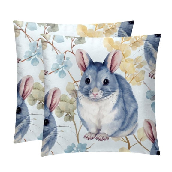 Animal Throw Pillow Inserts Set Covers of 2 Decorative Velvet Throw Pillows with Unique Patterns - 16x16, 18x18, 20x20 Inches for Home Decor and Gifts