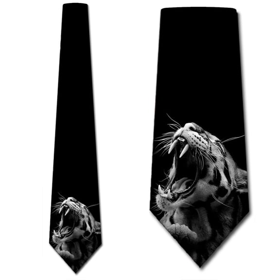 Animal Ties Mens Big Cat Necktie by Three Rooker