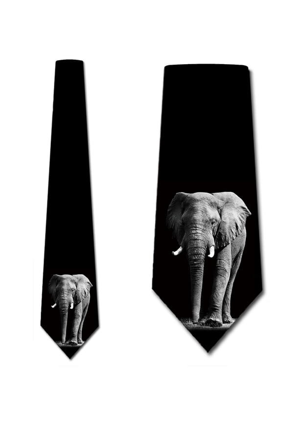 Animal Ties Mens Elephant Necktie by Three Rooker