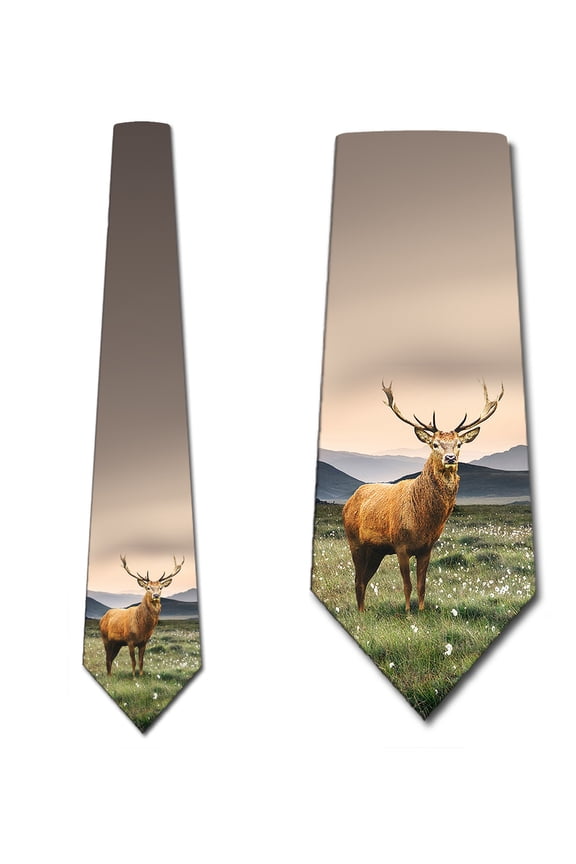 Animal Ties Mens Nature Deer Necktie by Three Rooker