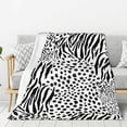 thumbnail image 1 of Animal Tiger Leopard Skin Print Fleece Blanket For Bed & Couch Large Super Soft Throw Blanket For Travel Home Lightweight Warm Fleece Blanket 60" x 80", 1 of 6