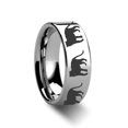 thumbnail image 1 of Animal Tiger Print Ring Engraved Flat Tungsten Ring - 4mm - 12mm, 1 of 1
