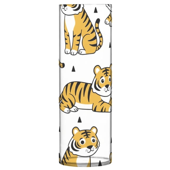 Animal Tigers Triangles Vase Flower Vase Clear Unbreakable Plastic Tall Decorative 11.8in