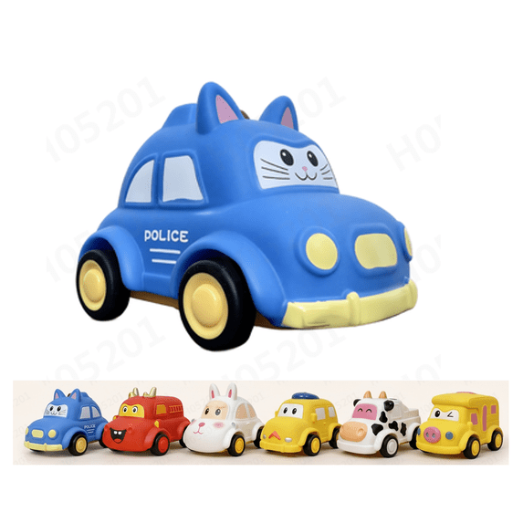 Animal Toy Cars for Toddlers 1-3, Cartoon Animal Friction Power Kids Cars Toy, Pull Back Cars for 18+ Months Year Old Boys Girls Birthday Gifts