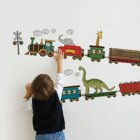 Animal Train Vinyl Wall Stickers