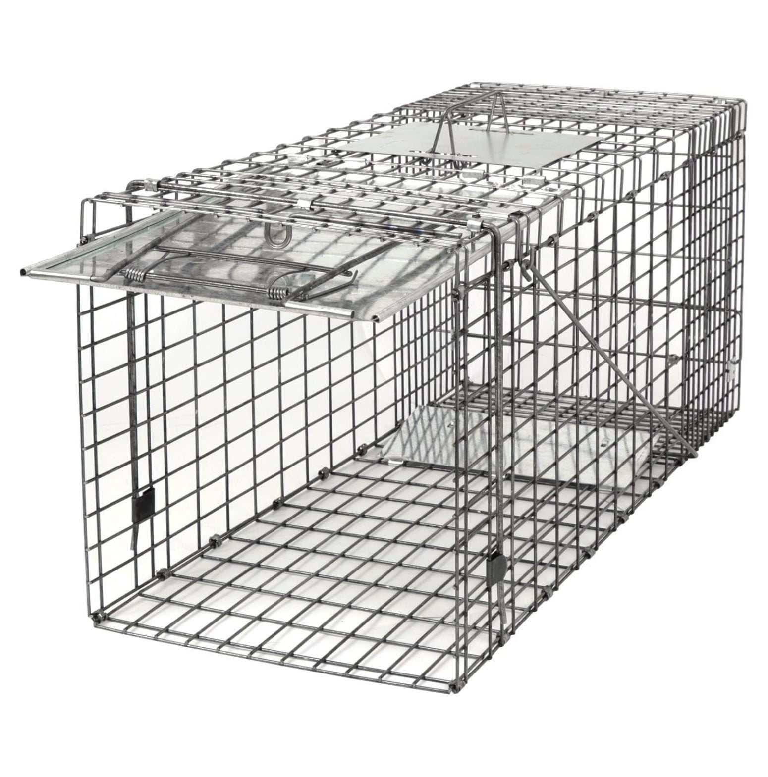 Animal Trap 32 Inches Cage Trap 1-Iron Door Foldable Live Catch Cage