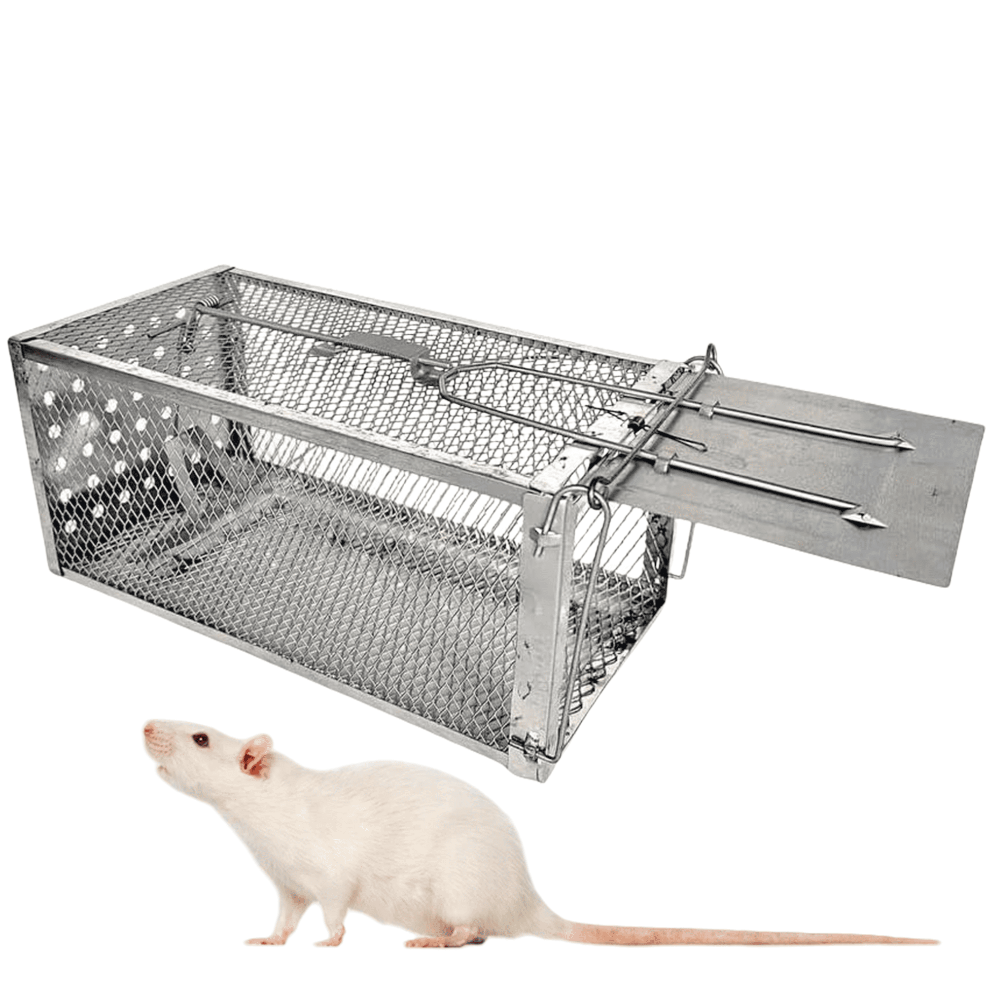 Animal Trap Humane 11.8" x 5.1" x 5.7" Live Animal Trap Indoor and Outdoor Trapping Kit for Cage Rat Mouse Mice Chipmunk