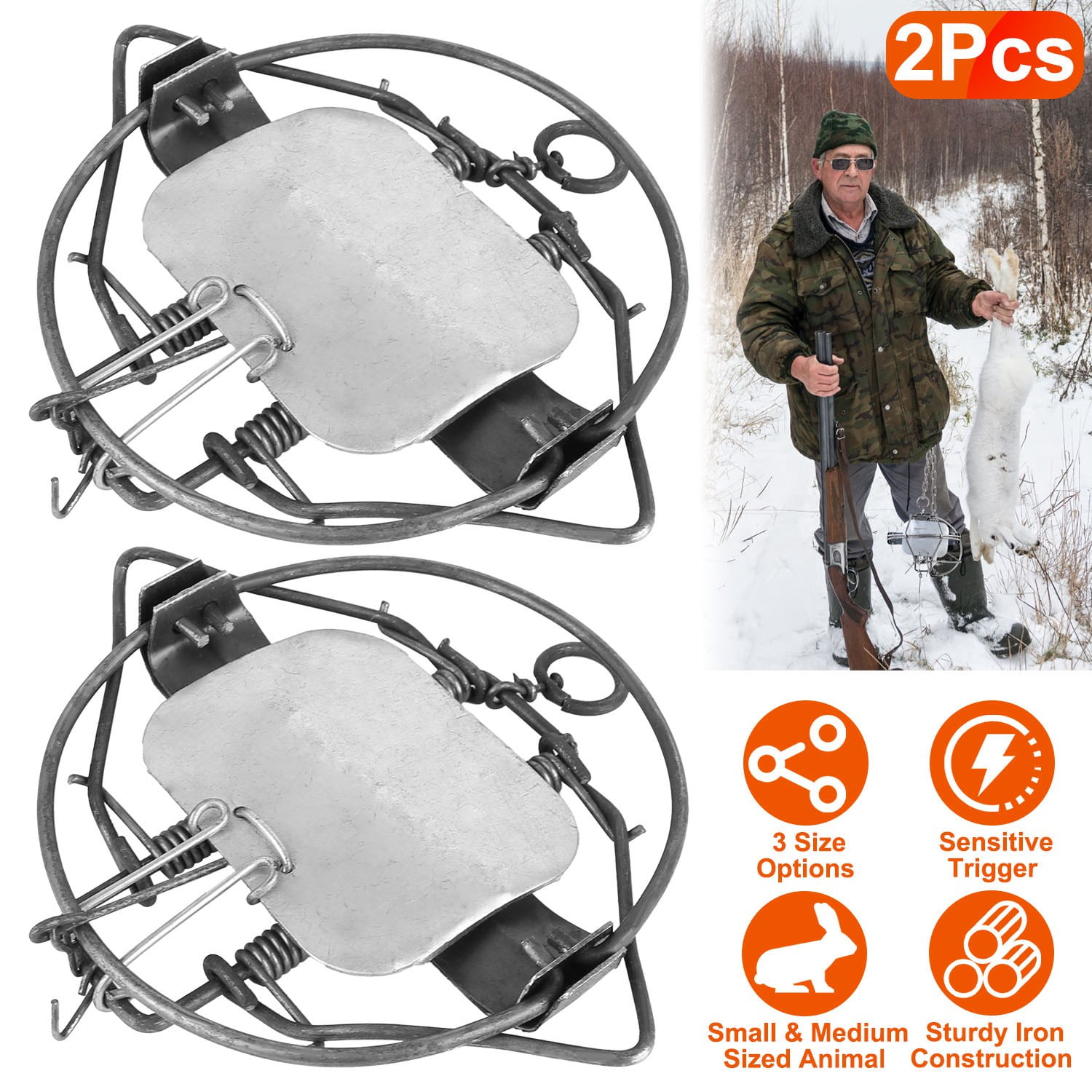 Animal Traps Outdoor, iMounTEK Trap Rodent Cage Trap for Live Animals