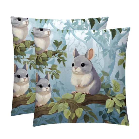 Animal Velvet Throw Covers Pillows with Unique Patterns - Set of 2 Decorative Pillow Inserts in 16x16, 18x18, 20x20 Inches for Home Decor and More