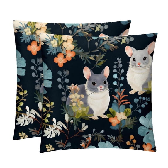 Animal Velvet Throw Pillow Covers Set of 2 | Unique Patterns in 16x16, 18x18, 20x20 Inches |for Home Decor and Gifts | Includes Pillow Inserts | Throw Pillow Inserts Included