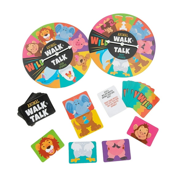 Animal Walk N Talk Game, Educational, Party Supplies, 124 Pieces