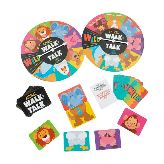 Animal Walk ’N Talk Game, Educational, Party Supplies, 124 Pieces